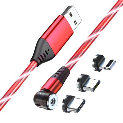 China Hot Flowing MP3/MP4 Player 2021 LED Product Lifetime Warranty Mobile Phone Charging Magnetic USB Cable for sale