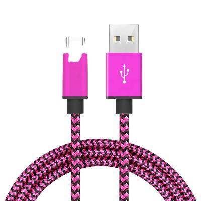 China Camera Popular 3ft 6ft 10ft Two Data Cable Color Braided Charger Charging Cable for sale