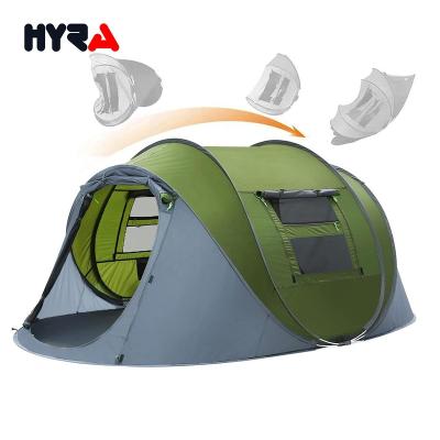 China Stored Hyra 4 Person Easy Pop Up Tent Self Setup Waterproof Double Layer Family Pop Up Tents For Camping for sale