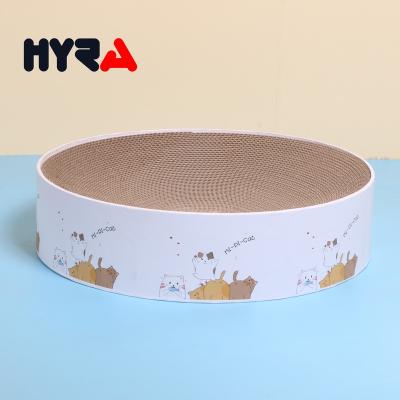 China Hyra Hipicat Cat Scratcher Cat Scratching Board Medium Size Pet Work Area Stocked Pink Around Cat Scratch Board for sale