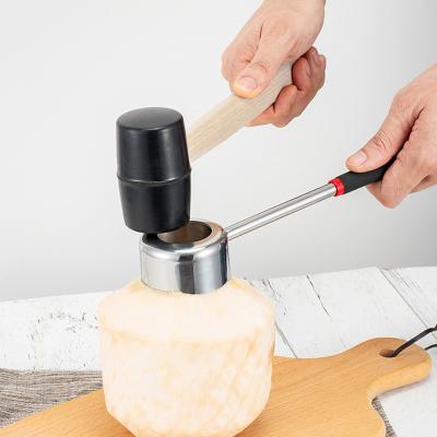 China Manjia Stainless Steel Coconut Opener Viable Artifact Set Home Kitchen Tools Coconut Opener Open Punch Juice Gadget for sale