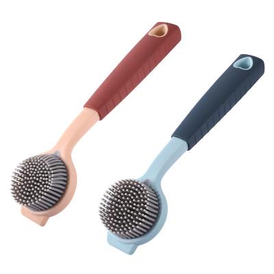 China Manjia Sustainable Dish Brush Scrub Brush Cleaner With PP Long Handle Good Handle Kitchen Dish Wash Sweeps For Pot Pan Plate Cleaning for sale