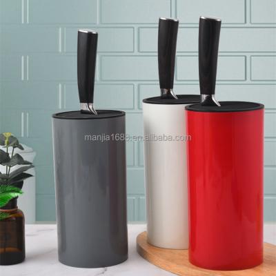 China Manjia Universal Viable Round Knife Holder For Space Saver Knife Storage Kitchen Utensil Holder Easy Cleaning Multifunction Knife Block for sale