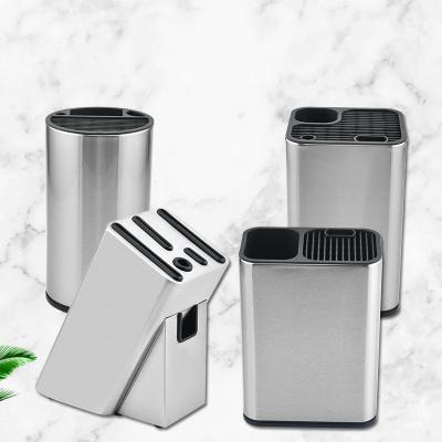 China Manjia New Design Sustainable Knife Holder Stainless Steel Multi Style Knife Block Kitchen Supplies Knife Holder for sale