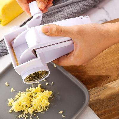 China Stainless Steel Sustainable Crank Manjia Food Grade Rotary Cheese Grater Slicers Rotating Shredder Grate for sale