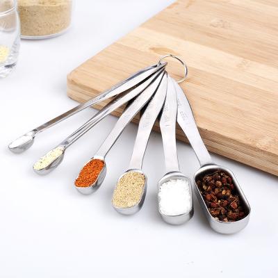 China Manjia 6Pcs/Set Stainless Steel Viable Dosers, For Dry And Liquid Ingredients, Narrow Shape Easily Fits Into Spice Jars for sale