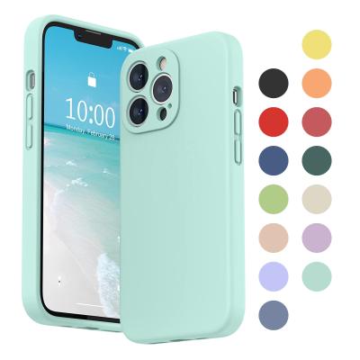 China 2021 TPU+Microfiber Phone Case Silicone For iphone 13 Pro Max Microfiber Soft Touch Liquid Silicone Case For iPhone 12 11 pro max for sale