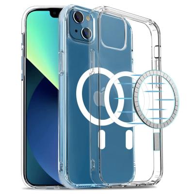 China pc& Acrylic+TPU+Magnet for iphone 13 phone case clear for magsafing Crystal Clear Magsafes Phone Cover for iphone 12 11 pro max tpu bumper for sale