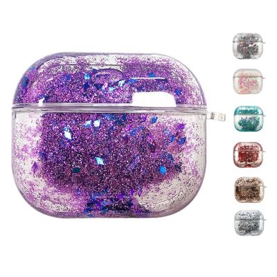 China For Airpods 3 Case Liquid Sand For Apple Earphone PC Airpods Pro Case With Protective Sand Air Pod 2 Case Glitter Bling for sale