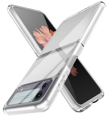 China Anti-drop Crystal Transparent Cellphone Case Clear Slim Skin-friendly For Samsung Galaxy Z Flip3 5G 2021 for sale