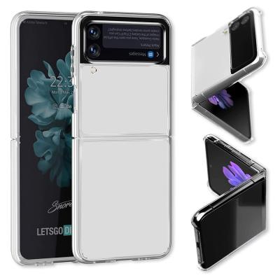 China Anti-drop Clear Transparent Bumper TPU Cell Phone Shockproof Case For Samsung Galaxy Z Flip3 for sale