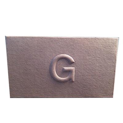 China Business Cardboard Custom Rose Gold Embossed Business Cards Printed Name Cards for sale