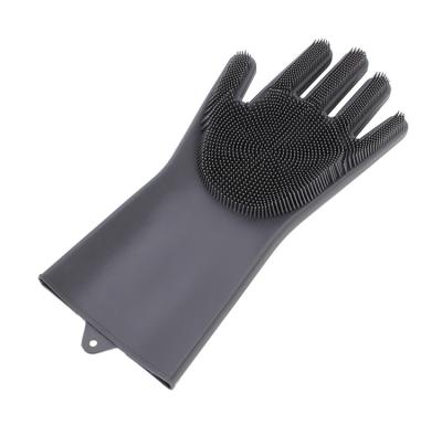 China With Scrubber Reusable Household Cleaning Silicone Non-Slip silicon Magic Scrubber Gloves for sale