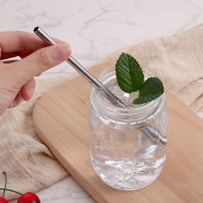 China Sustainable Easy to carry Stainless Steel Straws reusable metal drinking straws with case for sale