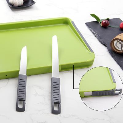 China Sustainable NEW Design Factory Wholesale Double Sided Use Food Grade PP  Kitchen Cutting Board Chopping Board for sale