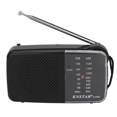 China 2022 PORTABLE earphone jack radio built in speaker radio fm am DSP radio K-258B for sale