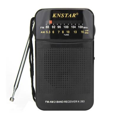 China PORTABLE Fm AM Two Band DSP Dab Micro Pocket K-263 Radio Receiver With Earphone Jack for sale