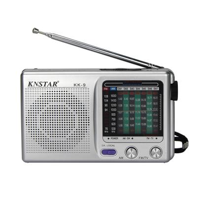 China PORTABLE world band radio KNSTAR fm AM switch radio portable radio receiver KK-9 for sale