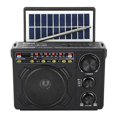 China 2021 PORTABLE Two Way Light Solar Radio USB Charging Wireless Speaker FM AM Switch 3 Band Radio NS-2035S for sale