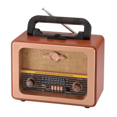 China Rechargeable Built-in Speaker Home Mini Wooden AM FM Switch 3 Band Professional Manufacture Radio Retro With BT Speaker NS-8073BT for sale