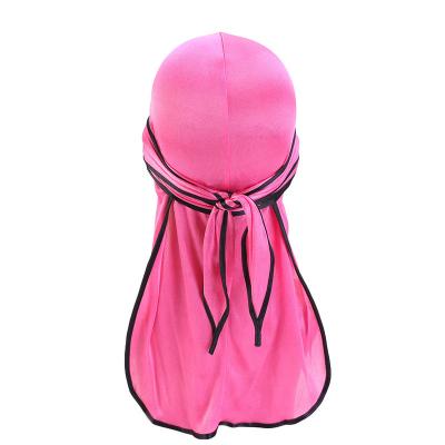 China Decorate Men's Doo Rag Wings Satin Biker Durag Hip Hop Durag Headwrap Headwrap Satin Bandana Long Tail Breathable Satin Silky Durag for sale