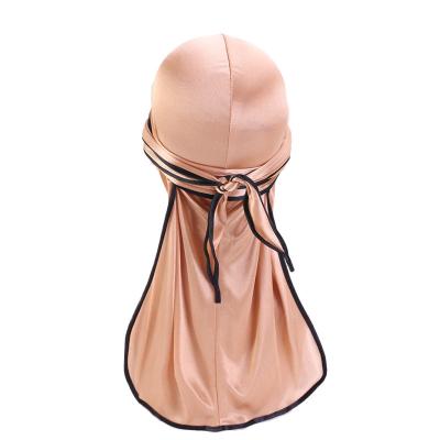 China Decorate Men's Doo Rag Wings Satin Biker Durag Hip Hop Durag Headwrap Headwrap Satin Bandana Long Tail Breathable Satin Silky Durag for sale