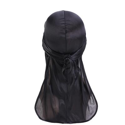 China Decorate Men's Doo Rag Wings Satin Biker Durag Hip Hop Durag Headwrap Headwrap Satin Bandana Long Tail Breathable Satin Silky Durag for sale