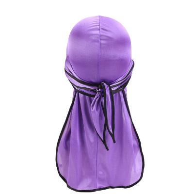 China Decorate Men's Doo Rag Wings Satin Biker Durag Hip Hop Durag Headwrap Headwrap Satin Bandana Long Tail Breathable Satin Silky Durag for sale