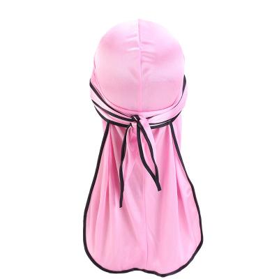 China Decorate Men's Doo Rag Wings Satin Biker Durag Hip Hop Durag Headwrap Headwrap Satin Bandana Long Tail Breathable Satin Silky Durag for sale