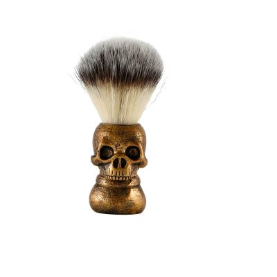 China Antique Shaving Brush New Design Customize Men's Skull Shaving Beard Brush With Resin Handle For Barber Or Home Use for sale