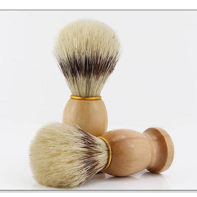 China Antique Shaving Brush Eco-friendly Men's Facial Beard Cleaning Tools Foaming Brush Wooden Handle Boar Bristle Brush for sale