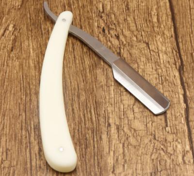 China Men Personal Care Stainless Steel Blade Plastic Matte Handle Folded Straight Razor For Barber Shop Salon Tool for sale