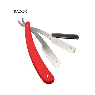 China Men personal care barber straight razor with plastic handle / barber razor with plastic handle for sale