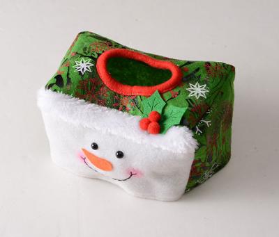 China Wholesale Nonwoven Fabric Party Decoration Supplies Santa Tissue Box Cover Napkin Holder Christmas Decoration Paper Napkin Cover for sale