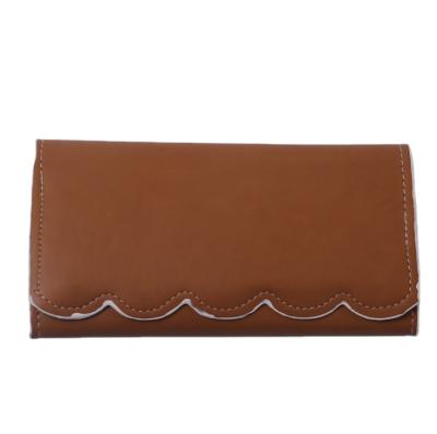 China Fashion PU Leather Notched Wallet Women PU Notched Long Clutch Wallet Free Shipping for sale