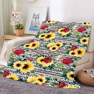 China Thick Folded Sherpa Blanket Bedding Throw Plush Flannel Blanket Air Conditioning Velvet Quilt for sale