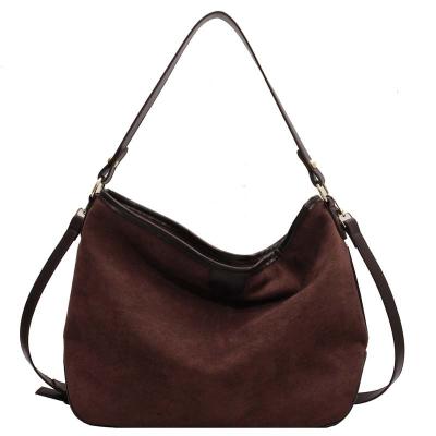 China 2021 Daily Large Soft Leather Hobo Handbag For Women Girls Cross - Body Shoulder Bag With Hidden Carry Pocket for sale