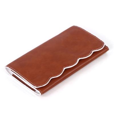 China Wholesale Fashion Card Scallop Monogrammed Leather Wallet for sale