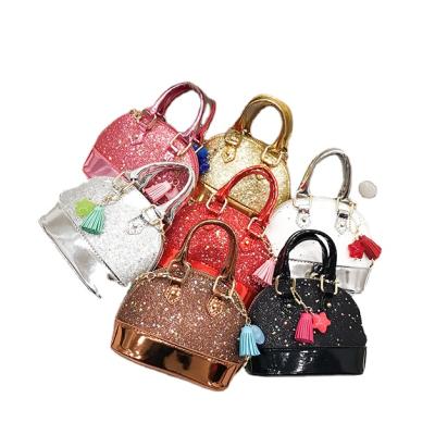 China Everyday Life Glitter Toddler Shinning Purse For Little Girls Mini Shoulder Shell Sequin Handbag Kids Cross - Body Bag for sale