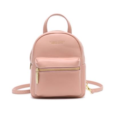 China Fashion New Design PU Wild Female Bags Fashion Affordable Waterproof Female Shoulder Bags Cute Powder Mini Backpacks for sale