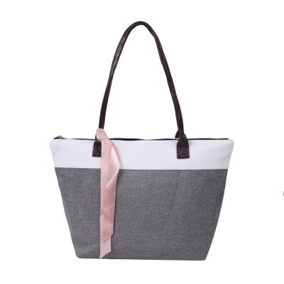 China Fashion Personalized Monogrammed Zipper Tote Bags Bridesmaid Bridal Party Gifts Canvas Boho Bag Teacher for sale