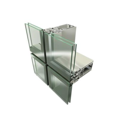 China Innovative Facade Facade Design Construction Aluminum Building Engineering Frameless Glass Curtain Wall for sale