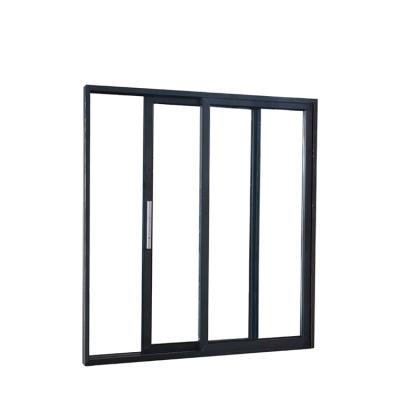 China Modern Exterior Heat Insulation Extra Large Aluminum Frame Sliding Double Tempered Glass Door for sale