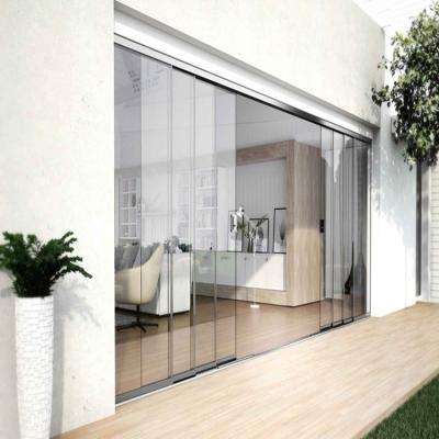 China New Design Modern Thermal Double Pane Tempered Glass Break Exterior Front Doors for sale