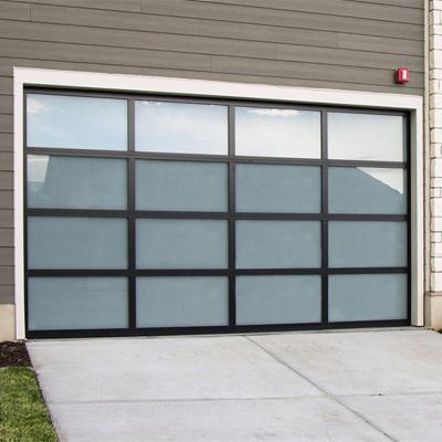 China Modern American Insulated Roll Up Garage Automatic Sectional Aluminum Glass Door for sale