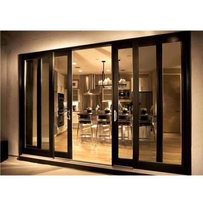 China Slide Glass Doors and Windows One Step Small Sliding Services Aluminum Alloy Frame for sale