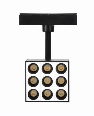 China Modern Dimmable Ceiling Square Housing Various Black/White Adjustable Rotating Guide Angle 10/20/30W Led Magnetic Suction Track Light for sale