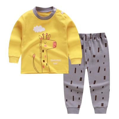 China Casual Cozy Baby Set Four Seasons Cartoon Print Baby Clothes Sets Unisex Children Clothing Sets Boys for sale