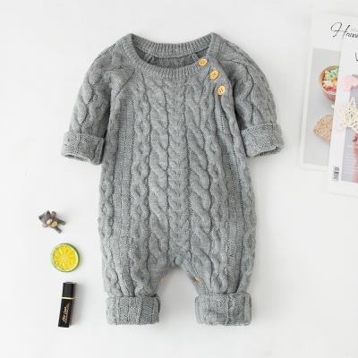 China Polyester/Cotton Baby Knit Rompers For Baby Boy Overalls Autumn Winter Newborn Baby Girls Clothes Kids Overalls for sale