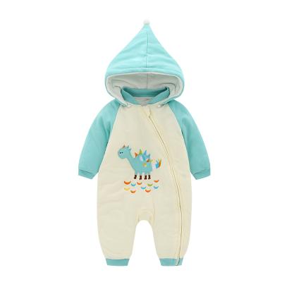 China Newborn 100% Cotton Overalls 100% Cotton Thicken Winter Animal Baby Clothes Baby Boy's Rompers for sale